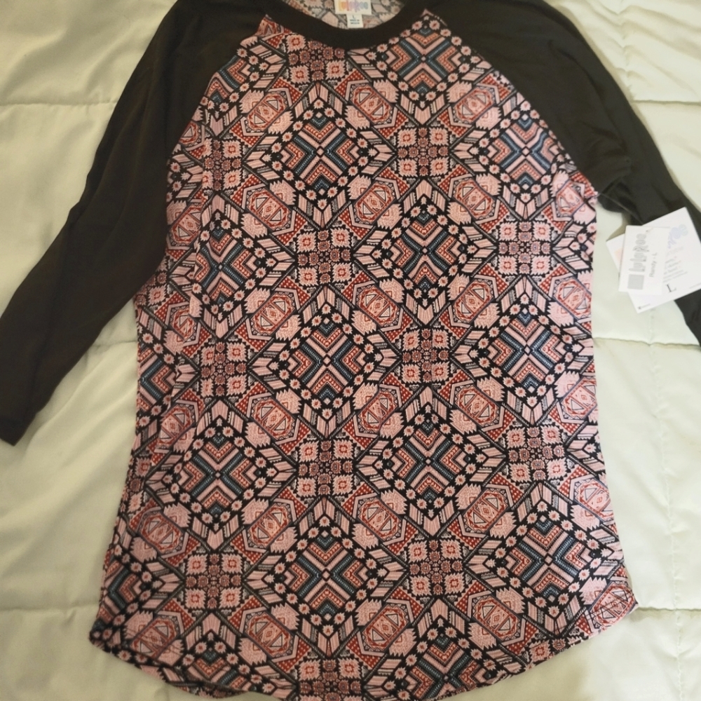 Lularoe Randy size L pink/black